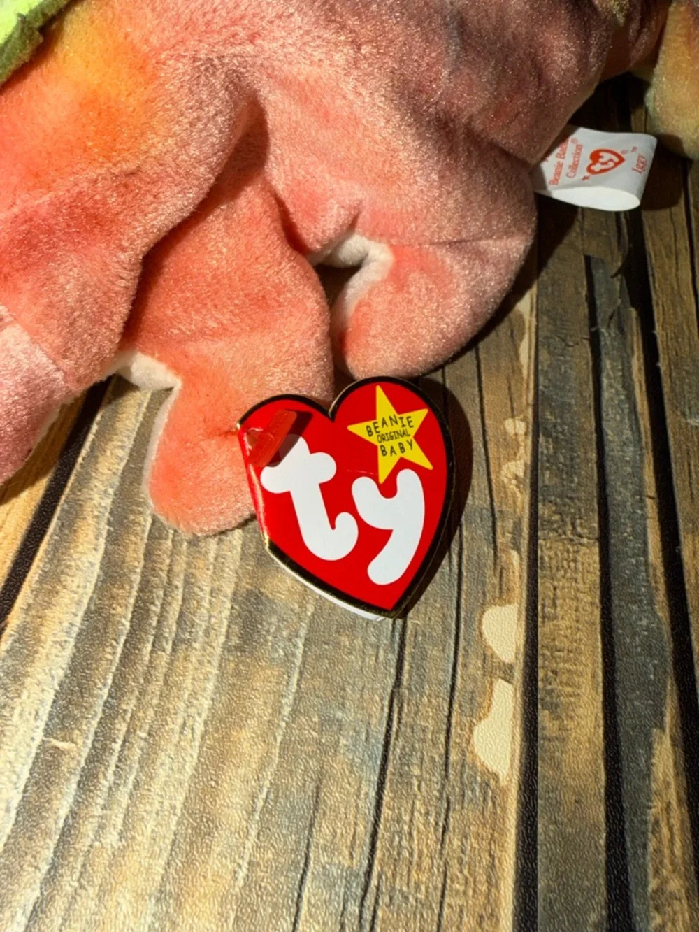 Ty Beanie Babies Iggy the Iguana 1997 Tie Dye Plush Collectible Animal Toy